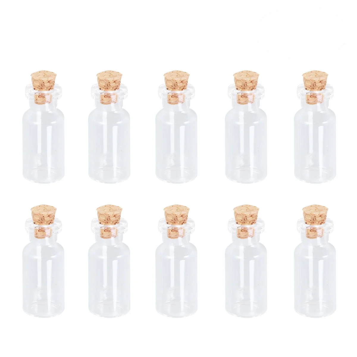 

25 pcs Clear Glass Test Tubes 16X35X7Mm With Caps Durable Lightweight For Liquid Sample Storage Candy Use