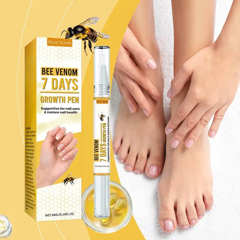 2 pçs 7 dias solução de reparo de unhas de abelha reparação tratamentos de fungos nas unhas essência anti infecção cuidados com os pés