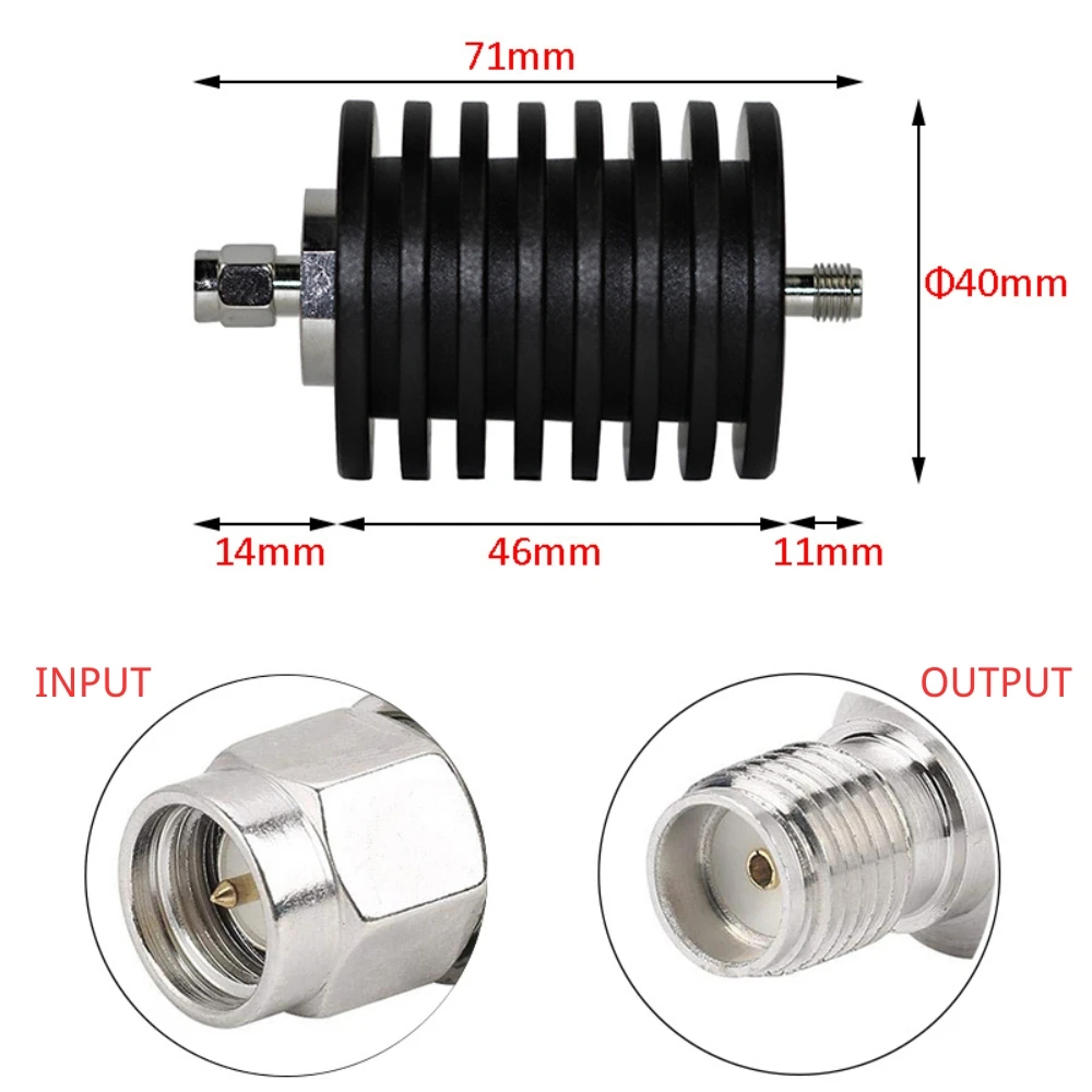 25W SMA-JK Coaxial RF Fixed Attenuator DC-3GHz /4GHz 50 Ohm 1db.3db.5db.6db.10db.15db.20db.30db.40db