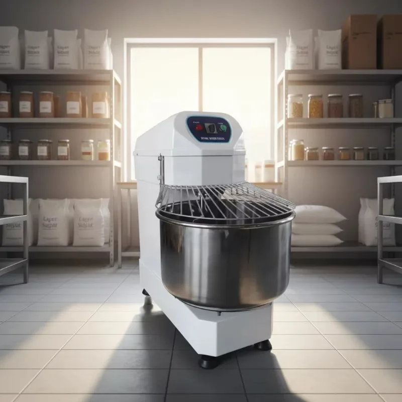 Heavy Duty Dough Kneading Machine  304 Stainless Steel Two Speed Double Action Bread Mixer Large Capacity Equipment