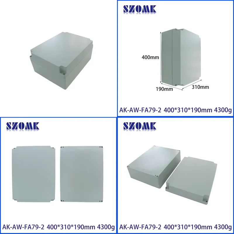 400x310x190mm Aluminum Enclosure Box Ip65 Aluminum Die Cast Box Waterproof Metal Electrical Junction Box