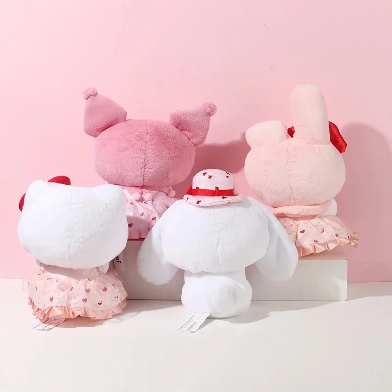 Kawaii Anime Sanrioed Hello Kitty Kuromi Cinnamoroll Plush Dolls Room Ornaments Pillow Toy Girl Children Birthday Valentine Gift