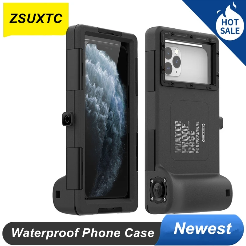 

High Quality Diving Waterproof Phone Case For iPhone 13 Mini 12 Pro Max 11 XS Max XR X 7 8 6 6S Plus Phone Cover 15M Depth Capa