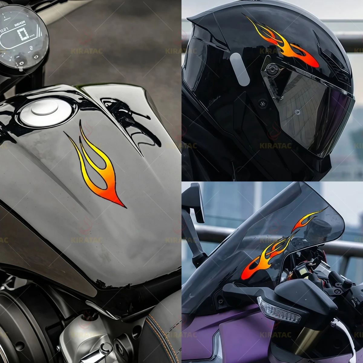 

Набор виниловых наклеек «Крутой пламя» для мотоциклов: водонепроницаемые, для шлема, обтекателя, топливного бака, ветрового стекла, автомобиля, скутера, универсальный декор