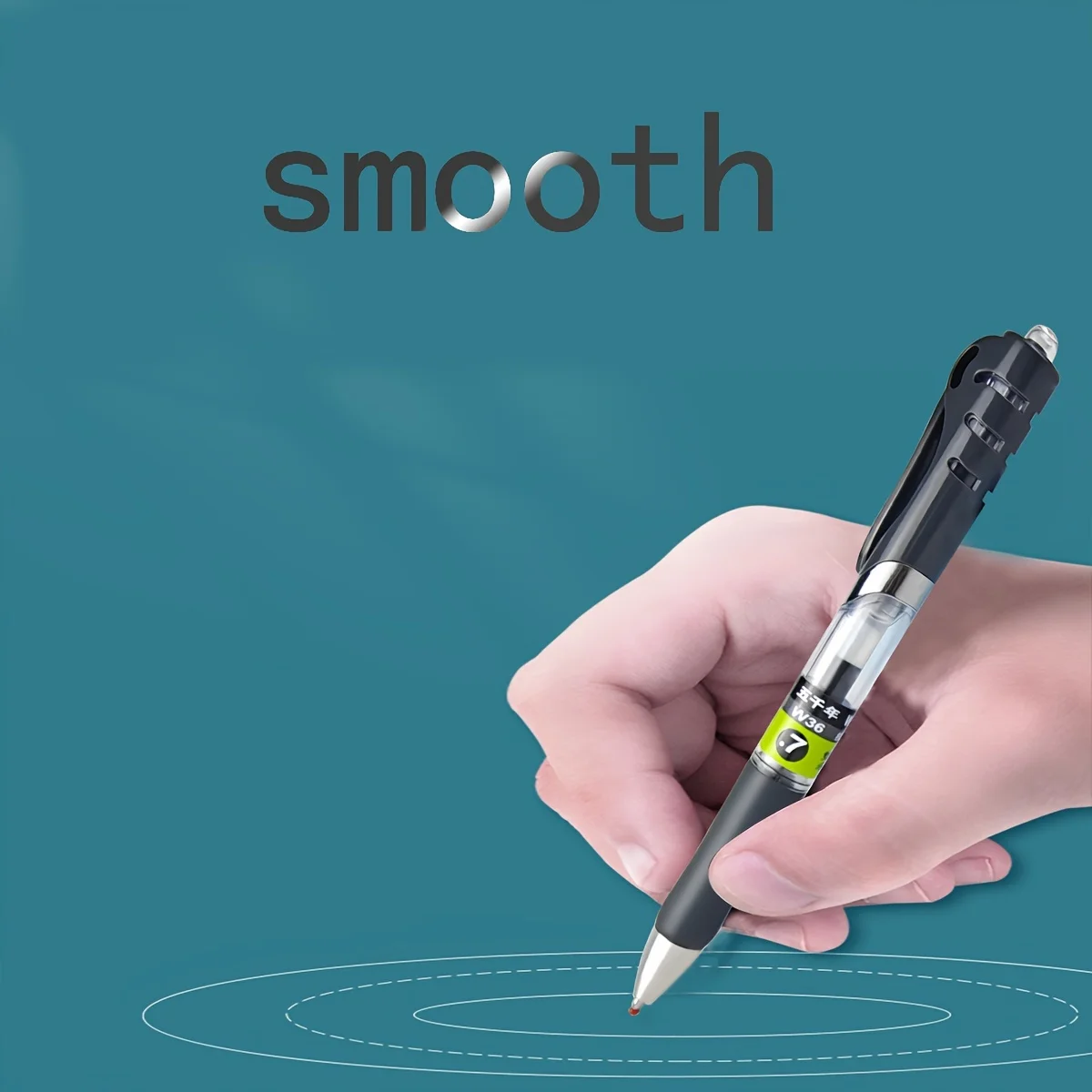 4/8 Black Press Ballpoint Pens with 0.7mm Nib, Quick Drying, Long-lasting Smooth Touch, and Soft Rubber Protective Cover