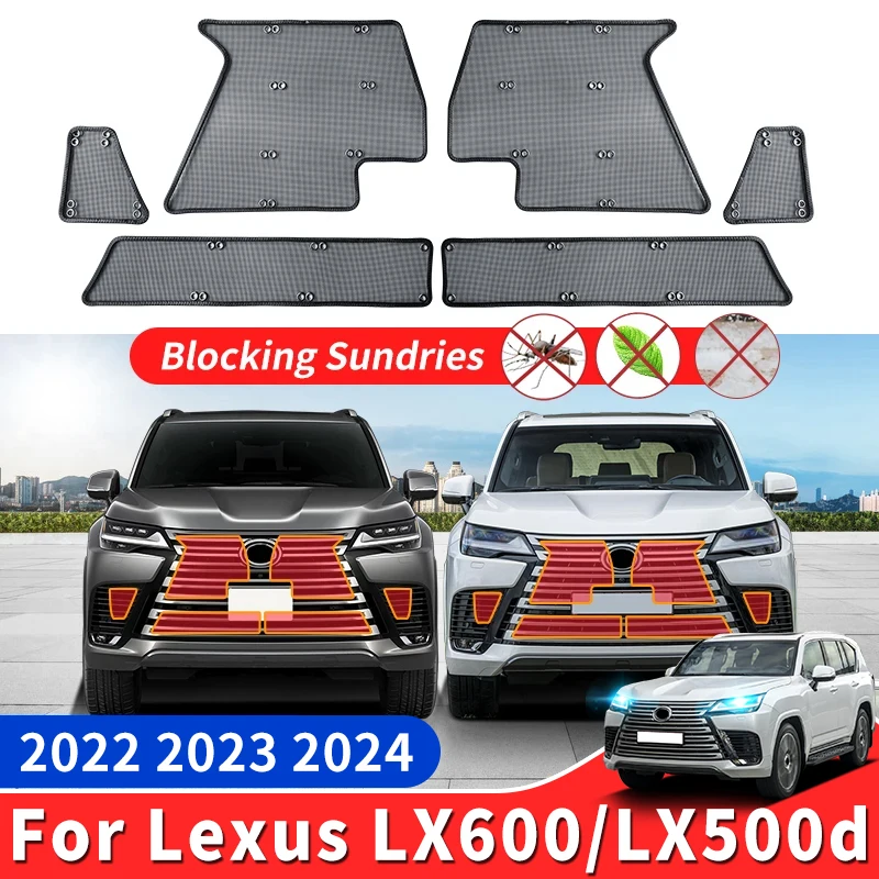 

Stainless Steel Front Grille Prevent Mosquitoes From Entering for Lexus LX600 LX500d 2022-2024 Upgrade Exterior Accessories