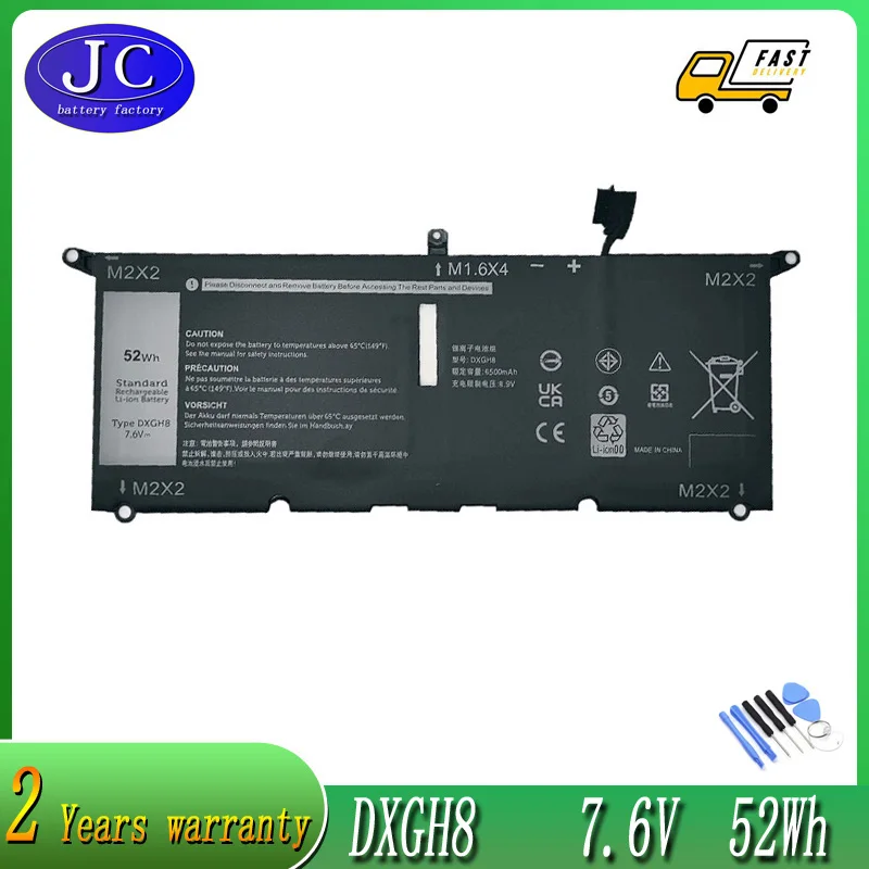 

JCLJF HK6N5 DXGH8 Аккумулятор для ноутбука DELL XPS 13 9380 9370 7390 для DELL Inspiron 7390 2 в 1 7490 G8VCF 0H754V P82G 52WH