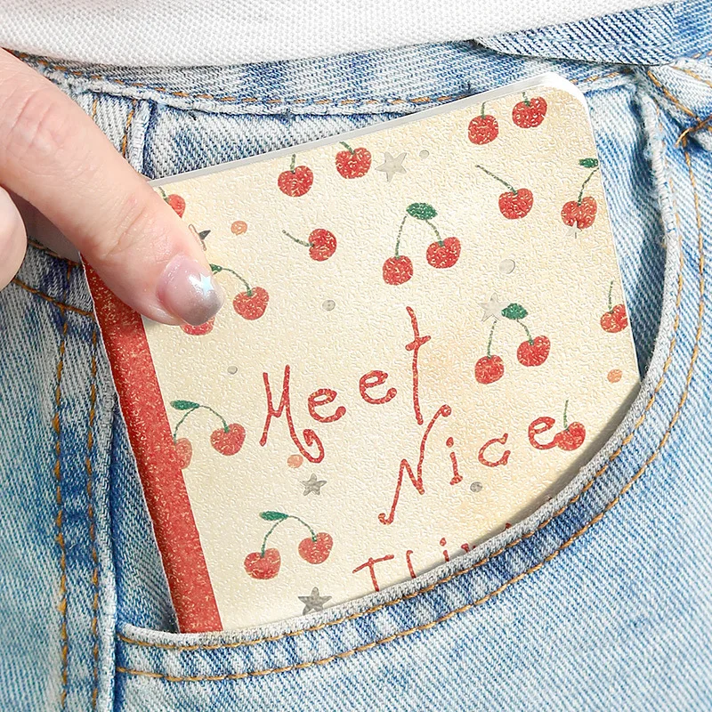 Illustration Cake Apple Notebook Portable Student Reward Stationery Convenient Carrying Notebook Office and Educational Material