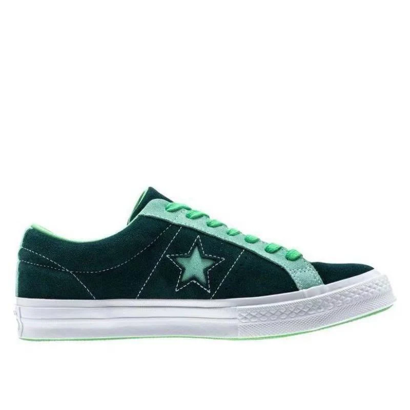 Converse One Star Green WWhite Splicing Bag z podparciem seksualnym Niskie buty deskorolkowe, unisex zielony