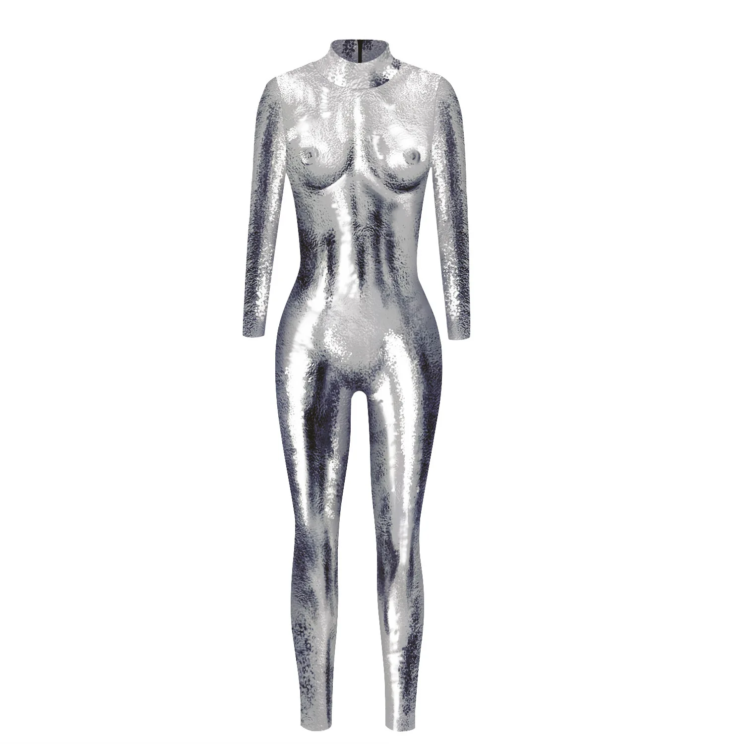 Roboter-Punk-Jumpsuit Catsuit Sexy Damen Cosplay Kostüme Zentai Karneval Halloween Bühnenauftritt Aerial Yoga Bodysuit 2026 – Detail 12