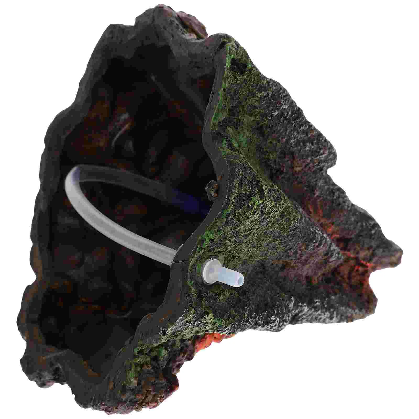 

Pneumatic Volcano Ornaments Fish Tank Resin Adornment Air Underwater Decor Aquarium Decoration