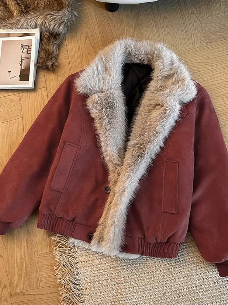 

Anclark Red Mountain Eagle Thi Warm Cotton Jaet Men's Winter American Cleanfit Fur Collar Jaet Cotton Clothes