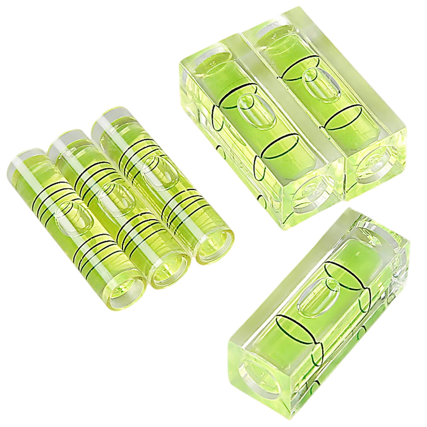 2 PCS Mini Bubble Spirit Levels Square Cylindrical Precision Layout Level Measuring Tools for Balancing Frame Mural Picture
