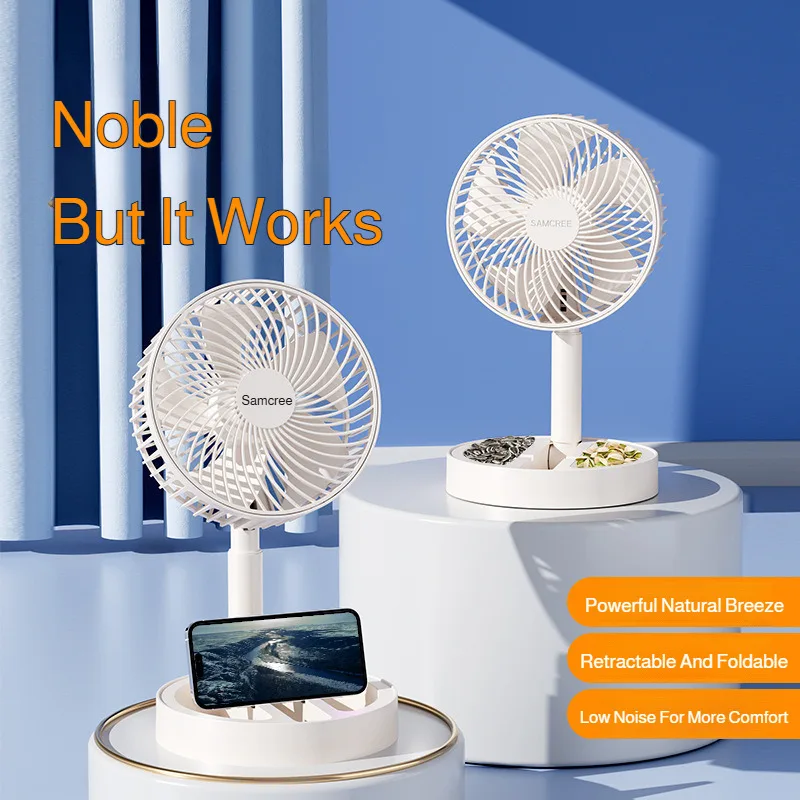 

Desktop portable multifunctional USB fan foldable telescopic silent plug-in high wind power desktop fan
