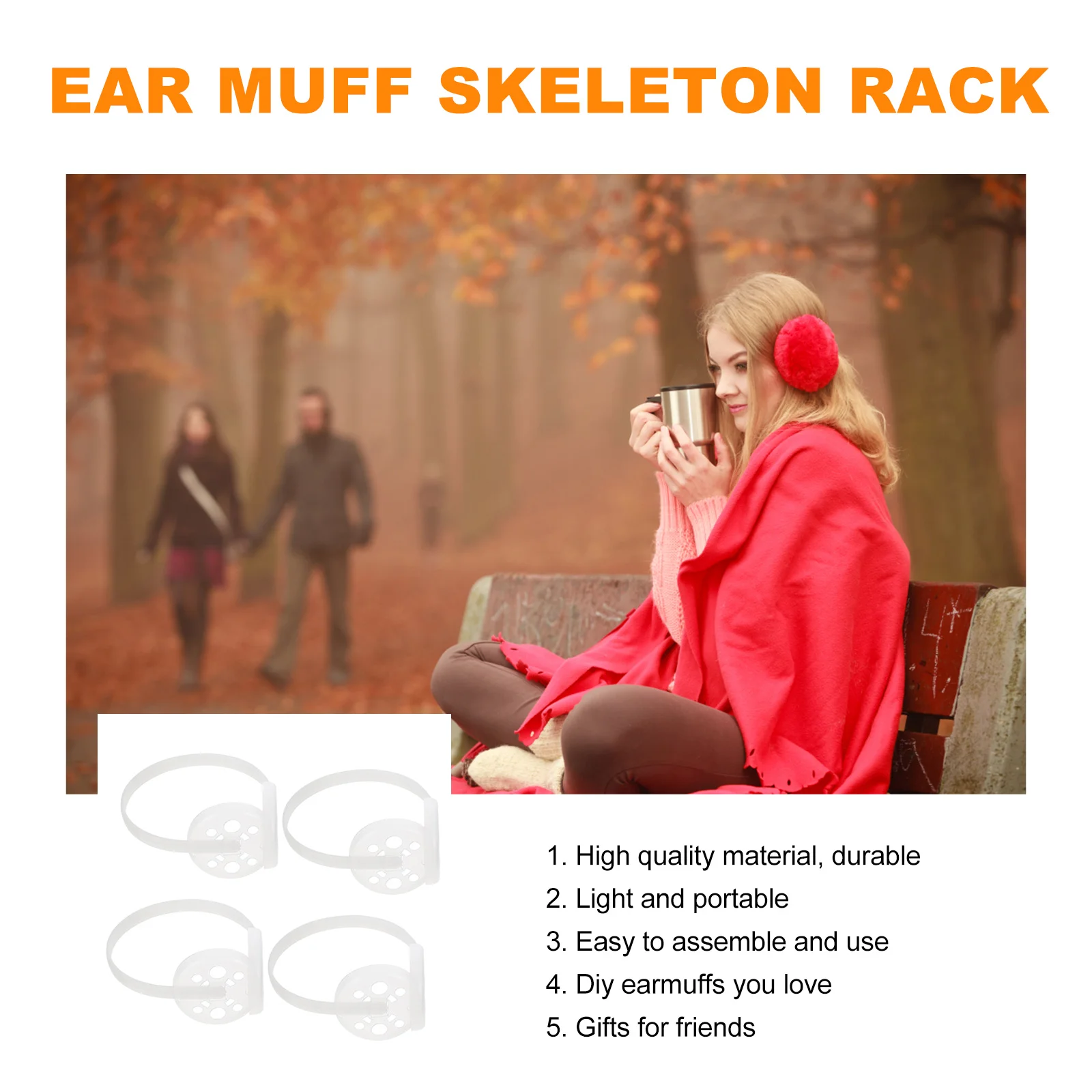 4 Pcs Plastic Shelf Earmuff Baby Buds Winter Inner Rack Warmer DIY Holder Replacement Parts