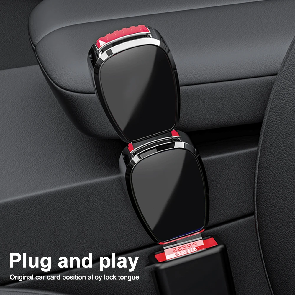 1/2PCS Car Seat Belt Clip Extender Auto Safety Belt Extension Thick Insert Socket Extender Safety Buckle Seat belt buckle plug