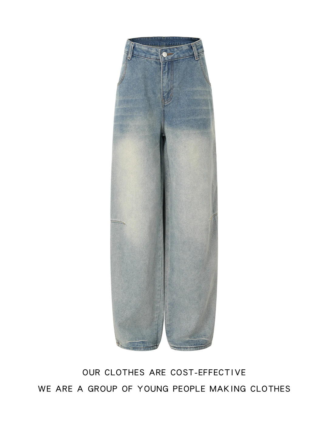 Calças Jeans Vintage Lavadas, Corte Solto, Estilo Americano Retro, Calças de Perna Larga para Homens e Mulheres, Jeans Casuai...