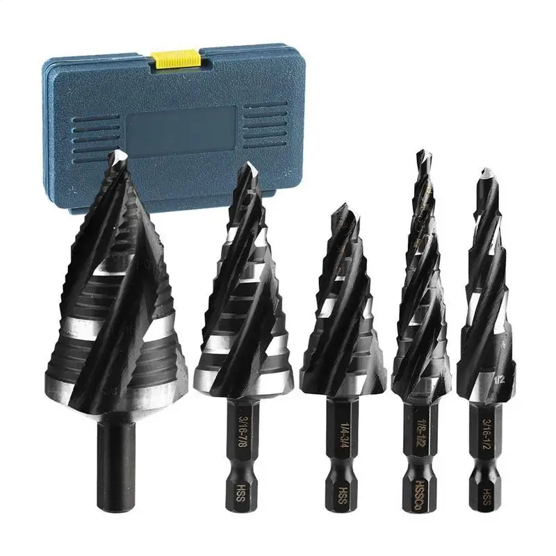 

Metal Step Drill Bit Stepped Drill Bits Industrial Grade High-Speed Steel Spiral Cutting Tools For Wood Aluminum Stainless Steel