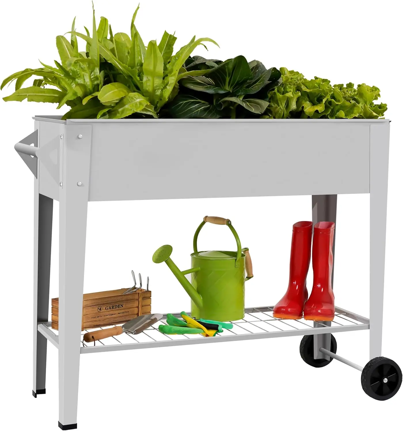     Elevate Herb Garden Planter Box Outdoor Raised Planter Box with Legs On Wheels for Vegetables Flower Tomato Patio Backyard
