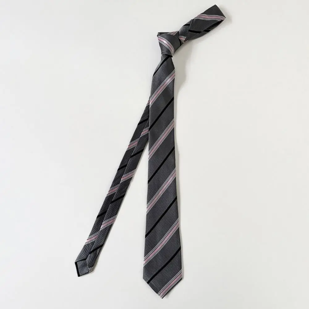 Simple Korean Striped Tie Stripe Printed Shirt Tie Decoration Y2K Harajuku Style Belt Accessories Performance