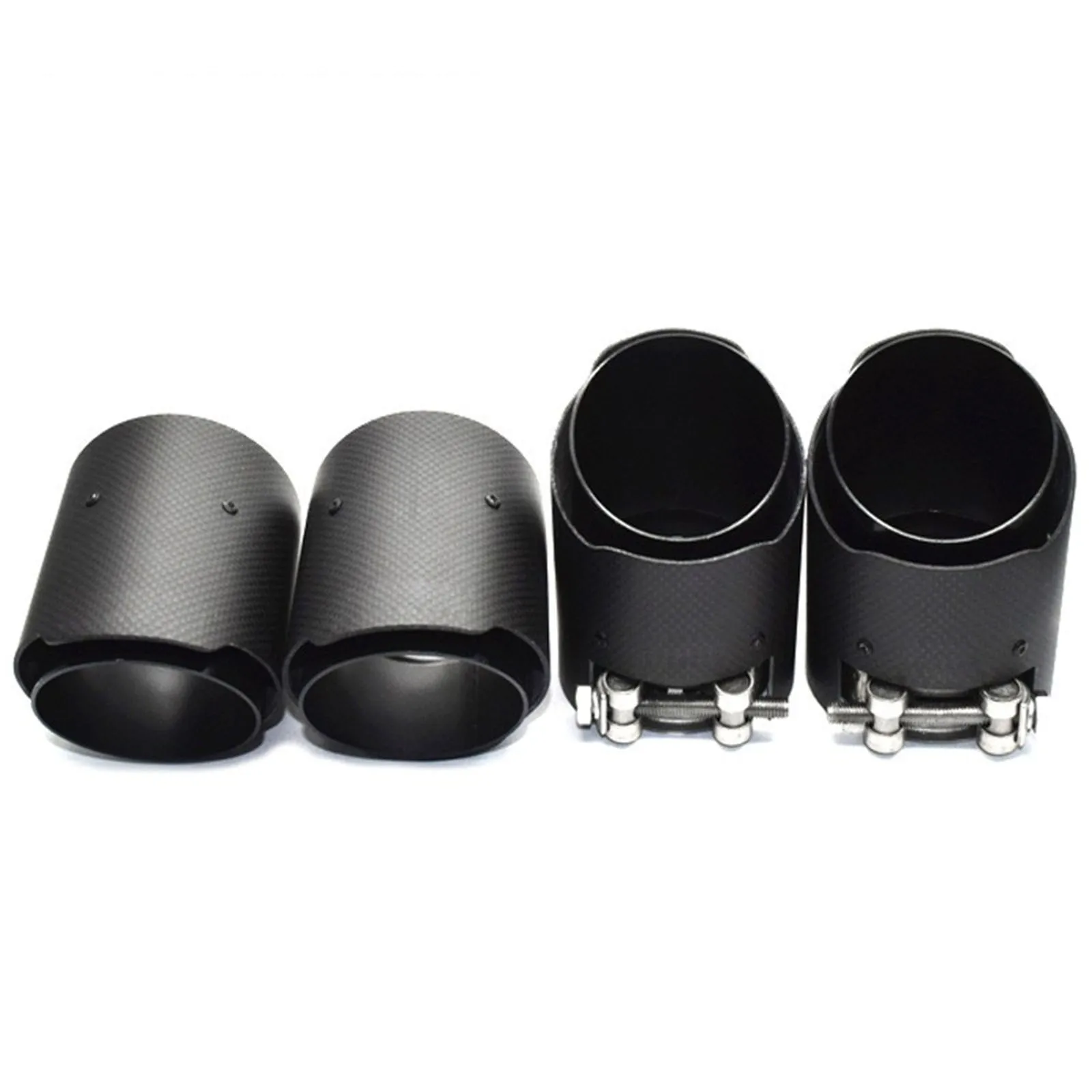 

1piece Car 10mm Inlet fit for M2 F87 M3 F80 M4 F82 F83 exhaust modified Suitable cars carbon fiber tail Muffler pipe tips