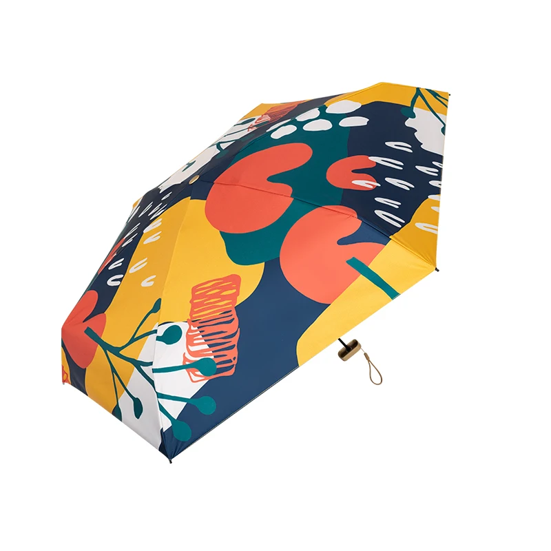 UPF50+ Automatic Sunshade Umbrella Dual Purpose Retro Compact Portable Sun Protection UV Folding Mini Umbrella for Women