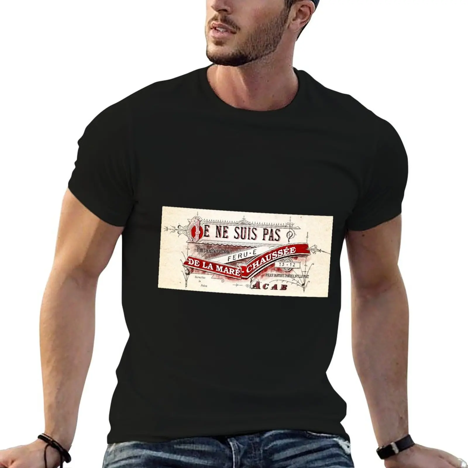 ACAB but Old style - French version T-Shirt boys animal print quick-drying mens vintage t shirts