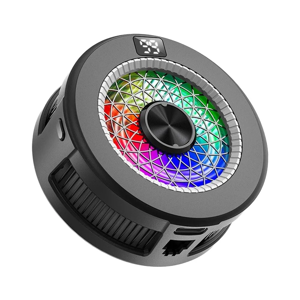 30W Magnetic Phone Cooler With AI Temperature Control And RGB Light For Gaming 99 Speed Levels Portable Radiator