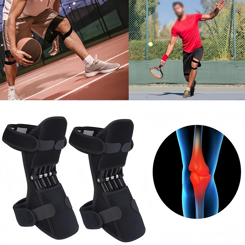 1Pc Knee Protection Booster Power Lift Join Support Knee Pad Spring Force Knee Booster for Climbing Sports Training Squat