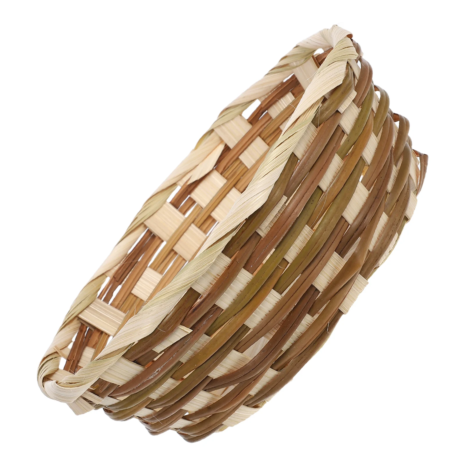 

Handmade Bamboo Fruit Basket Weaving Sandwich Woven Storage Baskets for Food Bread Manual