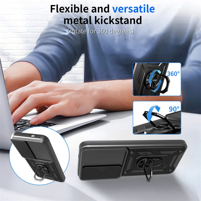 الشريحة عدسة حماية درع جراب هاتف ل انفينيكس الساخن 60 برو 4G Hot60 برو + زائد 60Pro 60i حلقة للغطاء حامل مغناطيسي حامل Fundas