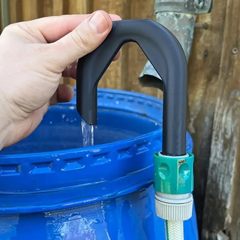 Garden Hose Hook, Self Priming Siphon Hose For Auto Drain & Fill Rainwater Transfer, Anti-Kink Water Guide, Courtyard Organizer