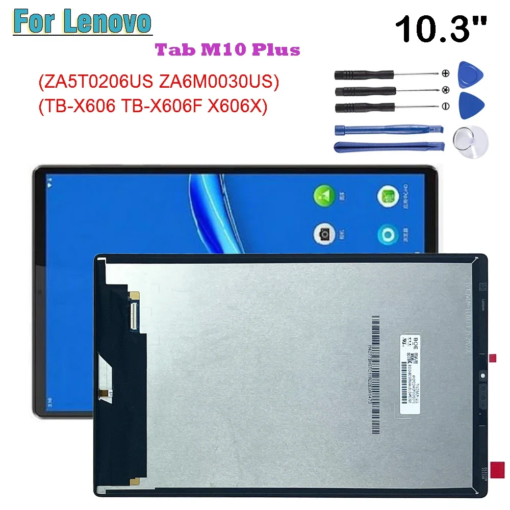 10.3 "Aaa + Voor Lenovo Tab M10 Fhd Plus TB-X606F TB-X606X TB-X606 TB-X616 Lcd-Scherm Touchscreen Digitizer Glasmontage