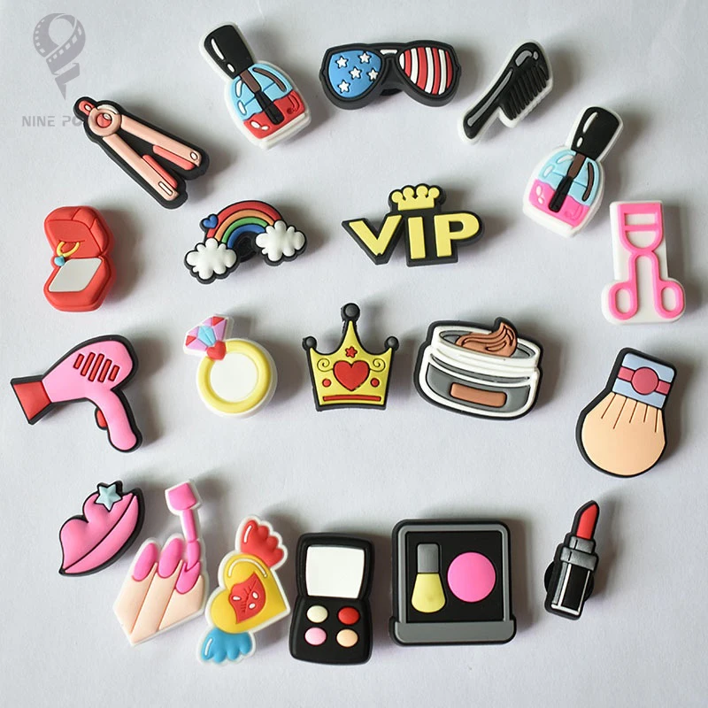 PVC Shoe Charms Cartoon Cosmetics Shoe Accessories Shoe Decoration Shoe Buckles for Clog Sandals X-mas Gifts  Buckle