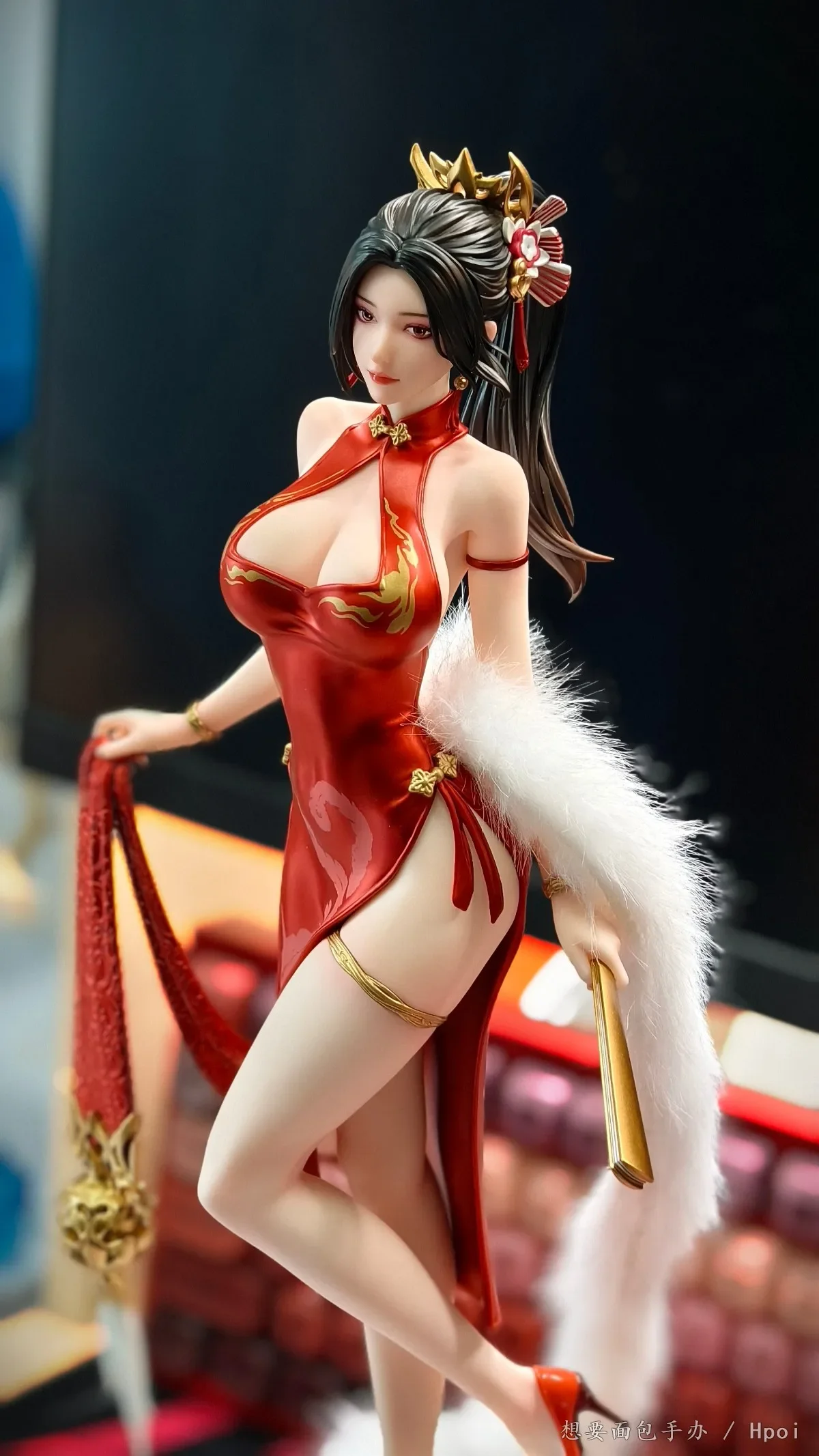 TYCTOYS Oryginalna figurka BearPanda × SNK Oficjalna KOF Mai Shiranui w skali 1/6, w czerwonej sukience cheongsam, figurka anime, model, zabawki, prezenty