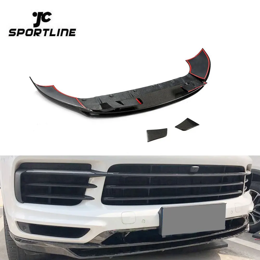 

Карбоновый спойлер переднего бампера для Porsche Cayenne Base Sport 4-дверный 2018-2020