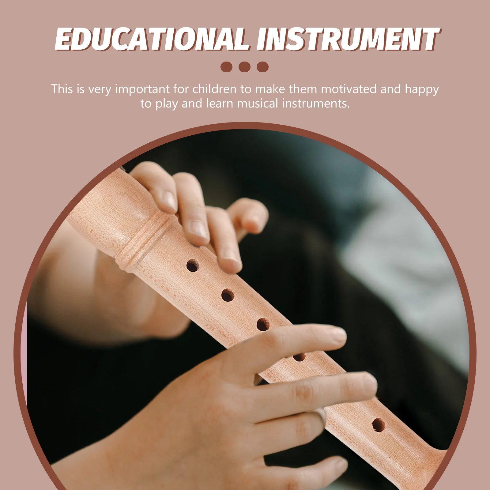 

6 Holes Clarinet Wind Instrument Beginner Practice Recorder Soprano Professional Wood Educational Music Hearing