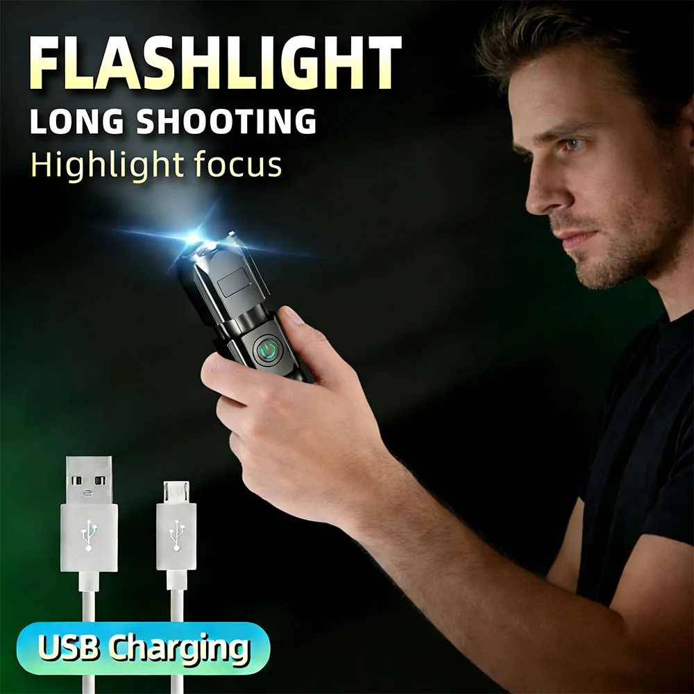 

Фонарь дальнего действия с яркостью 400/800 мА - перезаряжаемый, с литиевой батареей большой емкости, для кемпинга, походов и экстренных ситуаций