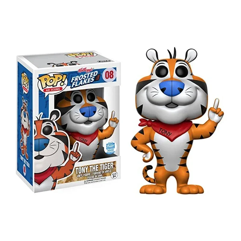 FUNKO POP Cute Frosted Flakes Tony The Tiger #08 Collectible Model Original Box Vinyl Action Figures Kid Toys for Children Gift