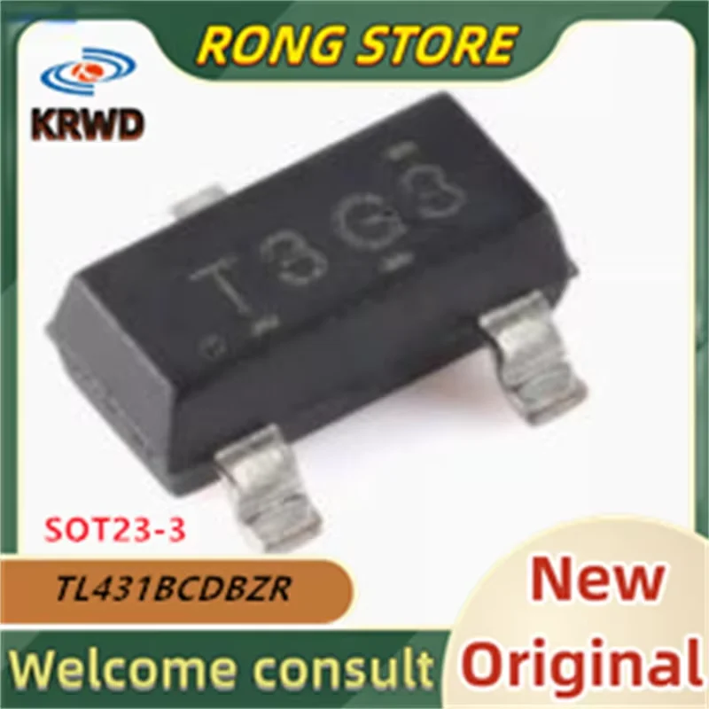 20PCS T3G3 New and Original Chip IC TL431BCDBZR TL431BCDB TL431BC SOT-23-3 Adjustable precision parallel regulator chip