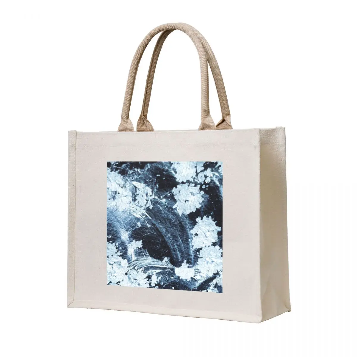 

Raw Black white Snowflake Obsidian Stone. Natural crystal photography Tote Bag tote bag women bag for beach Reusable bags