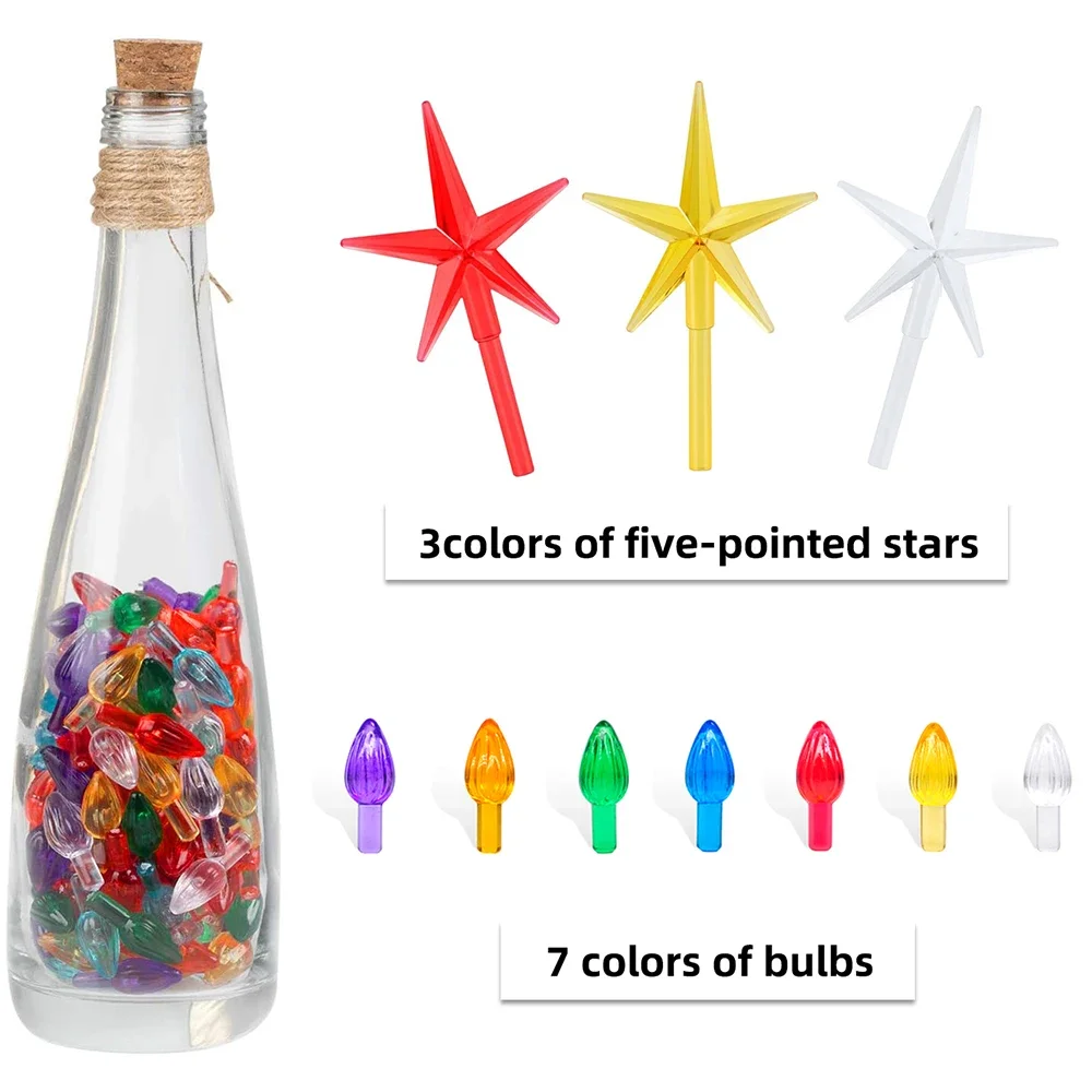 Creative Hobbies Replacement Lights Bulbs for Ceramic Christmas Tree National Art Craft Medium Twist Light Ornaments Accessories