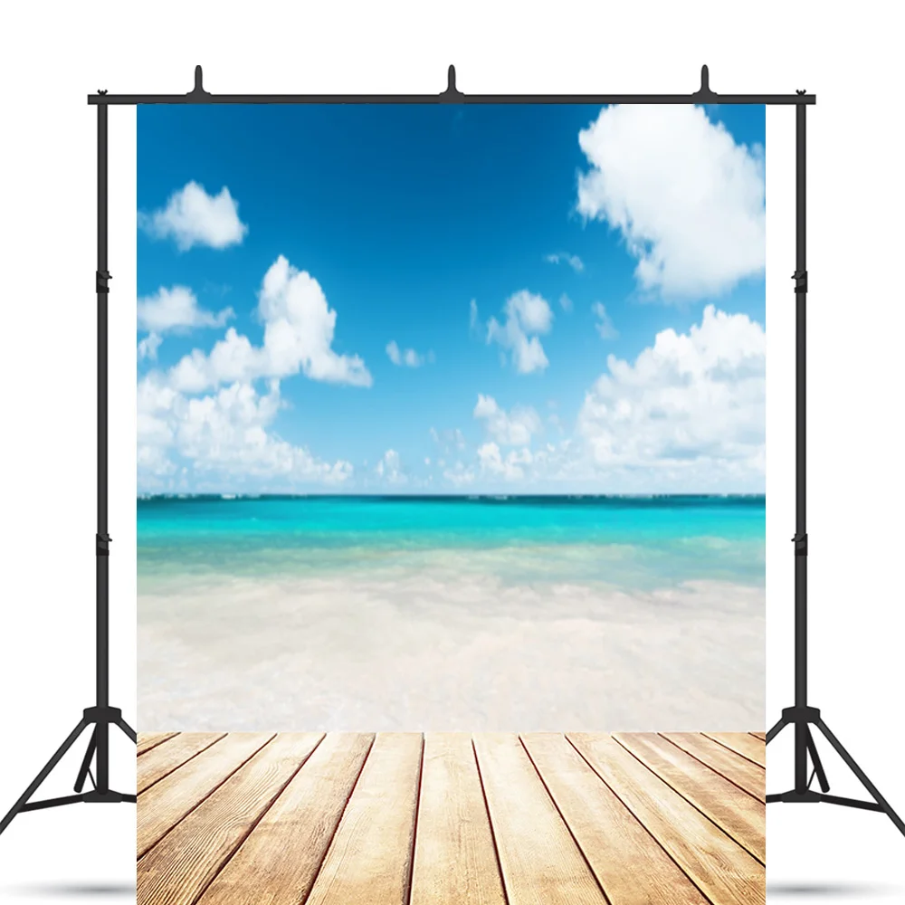 

SHENGYONGBAO Beach Holiday Summer Sun Photography Backdrop Prop Coconut Tree Landscape Window Photo Studio Background JK-23