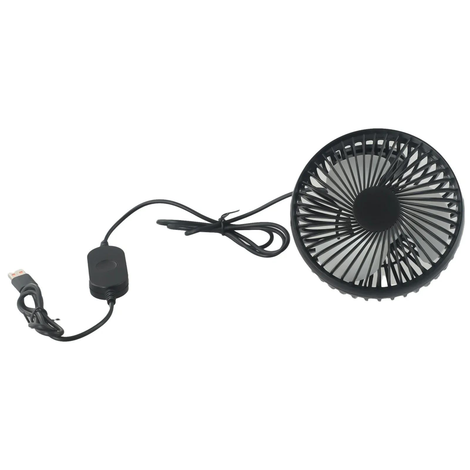 1x USB Suction Cup Single Head Car Dashboard Cooling Fan Adjustable ABS 5V 5W 280g Three-speed Wind Speed Can Be Adjusted