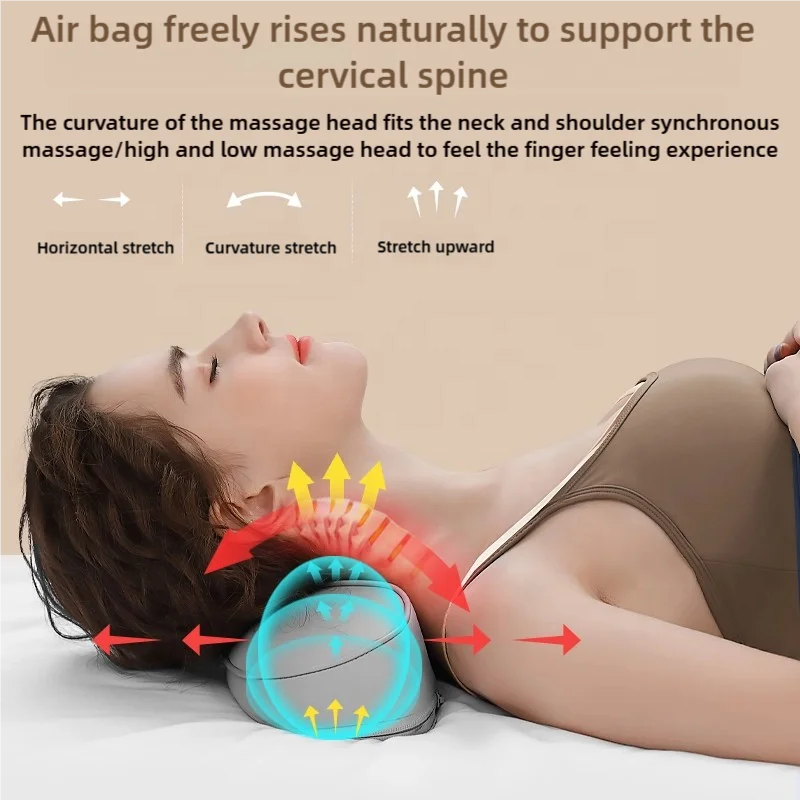 Smart Library Home Use Neck Back Massager With Heat 3D Compress Rolling Waist Pad Seat Car Massager Neck Pillow Massager