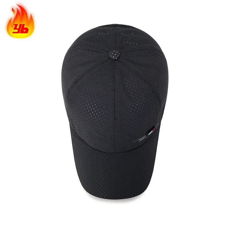 Sommerneuer atmungsaktiver, perforierter, schnell trocknender Hut für Herren, zum Angeln, Sonnenschutz, Baseballkappe, Radfahren, Reisen, Sonnenhut – Detail 4