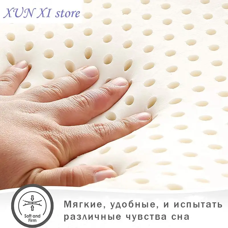 New Pure Natural Latex Pillow for Neck Pain Relieve Sleep Orthopedic Pillows Comfortable Breathable Cervical Health Care Pillow