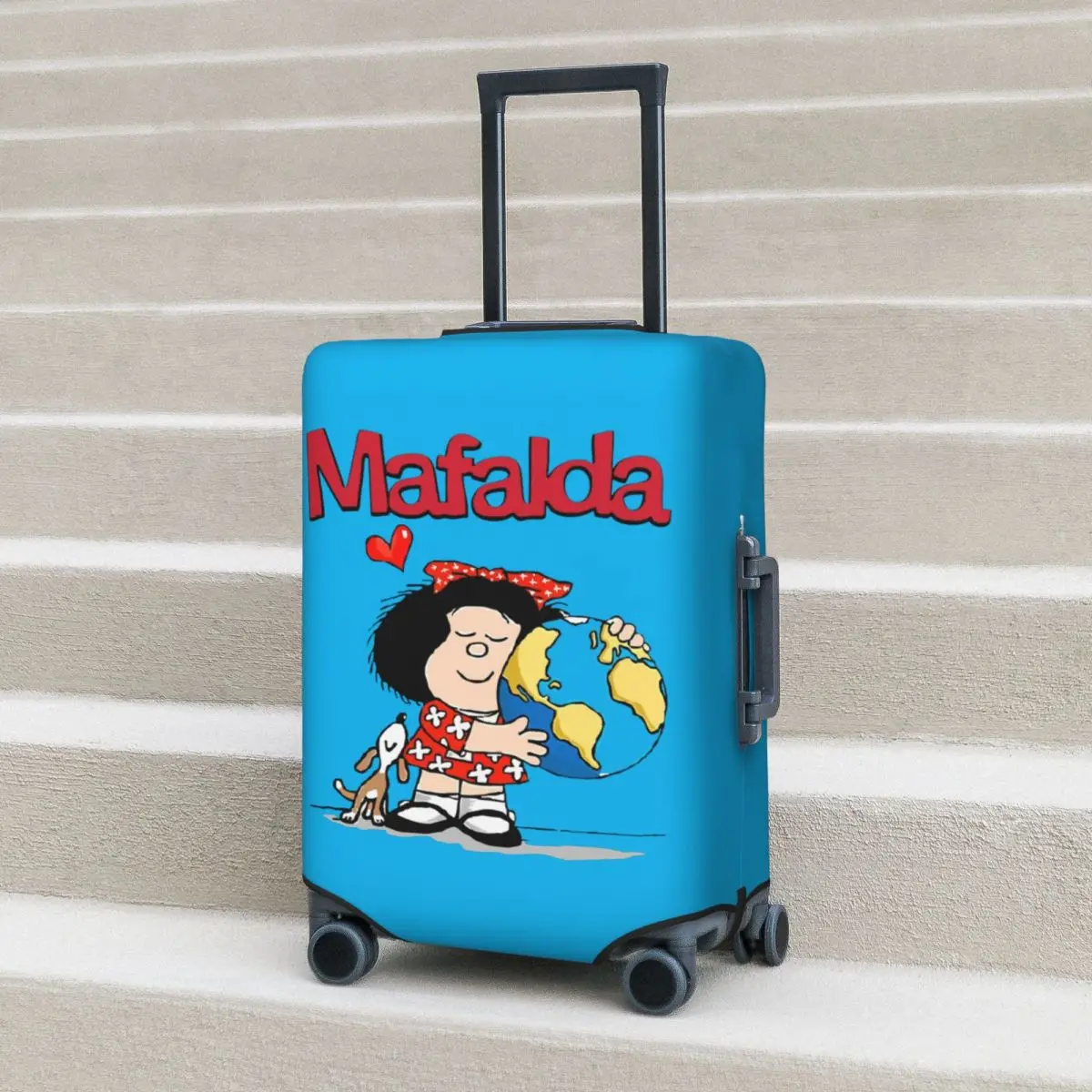 

Mafalda Manga Suitcase Cover Business Vacation Strectch Luggage Supplies Protection