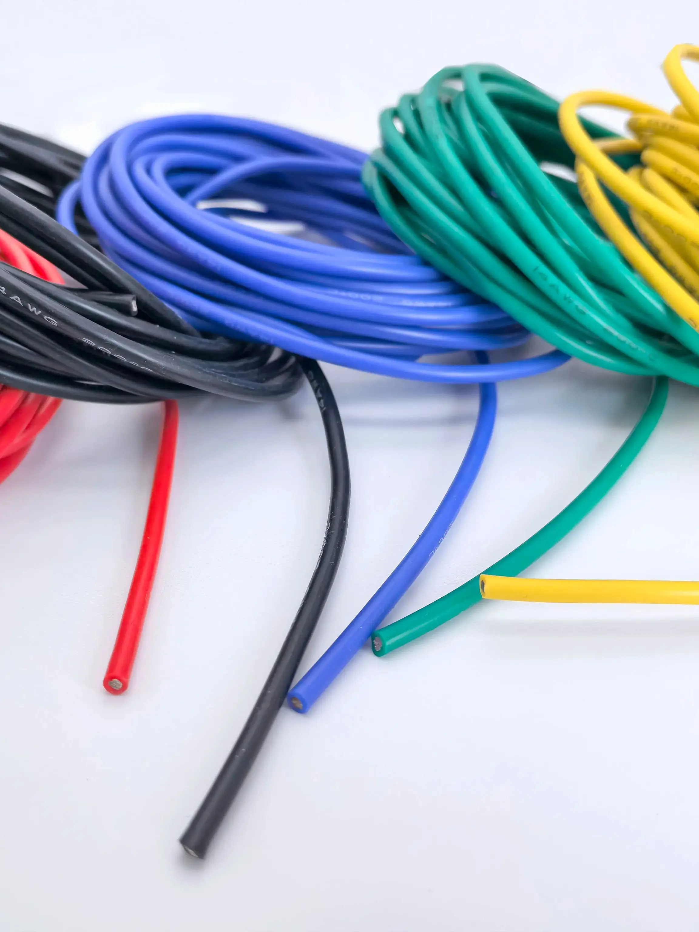 14/16/18/20/22/24/26/28/30 AWG siliconen elektrische draad 3 meter/10ft-zachte, flexibele tin-koperdraad bestand tegen hoge temperaturen - afbeelding 2