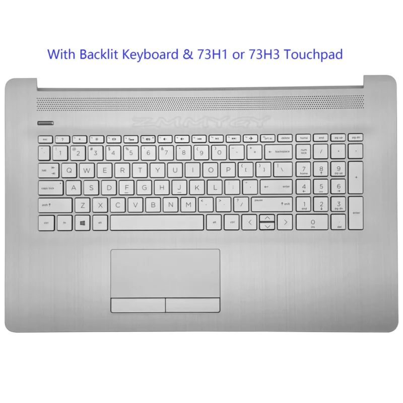 

Palmrest for HP 17BY 17-BY 17-CA Backlit Keyboard PTP Touchpad L92783-001 Silver